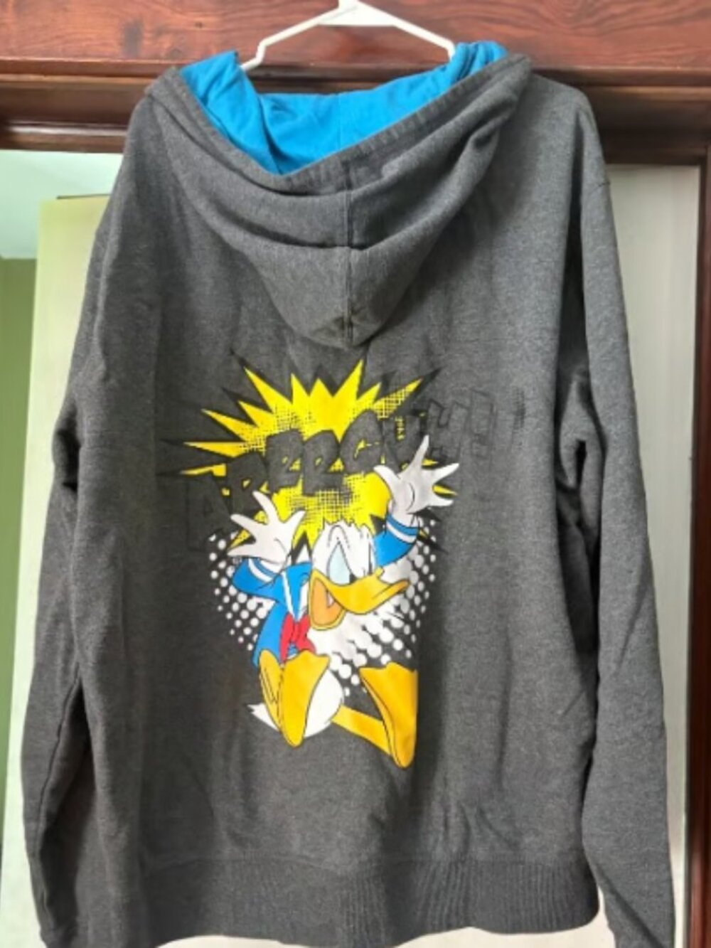 Men's Disney Donald Duck Full Zip Hoodie Sweat Shirt